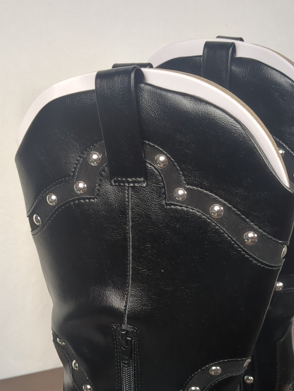 Madden NYC Studded Black Cowboy Kitten Heel Boots - Picture 5 of 5